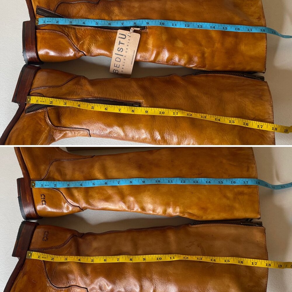 BED STU Tess Distressed Leather Riding Boots Size 8 - Picture 14 of 16